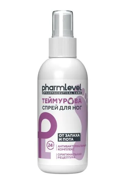 Спрей для ног от запаха и пота pharmlevel ТЕЙМУРОВА, 200 мл