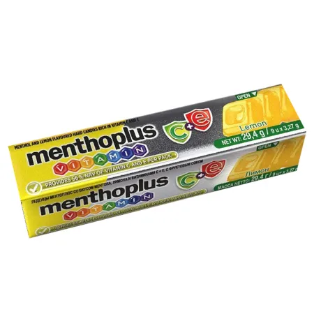 Леденцы Menthoplus Vitamin C+E с лимонным вкусом 29.4 г