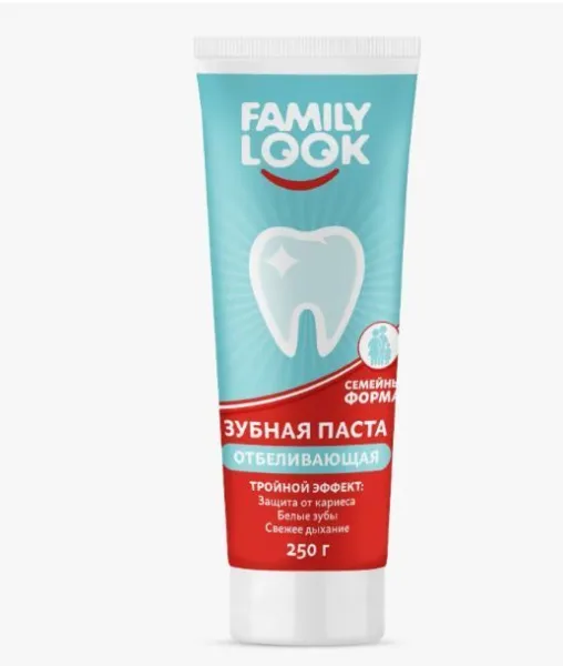  Зубная паста FAMILY LOOK  ОТБЕЛИВАЮЩАЯ, 250 г
