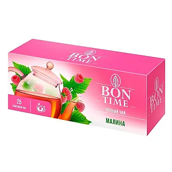 Чай черный Bontime Малина 25 пакетиков