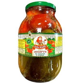 Ассорти Баба Маня из томатов и огурцов