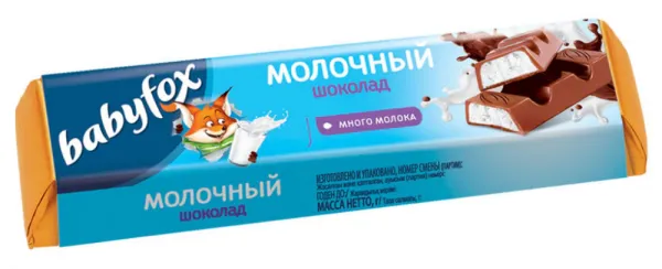 Батончик с молочной начинкой BabyFox