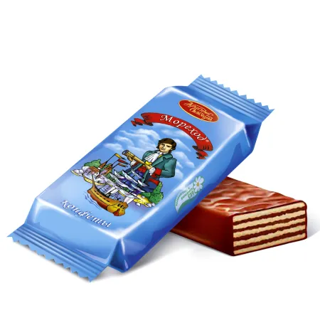 Конфеты вафельные крупные Мореход, Красный Октябрь Короб