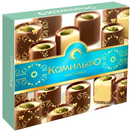 Набор шоколадных конфет Комильфо с двухслойной начинкой со вкусом фисташки