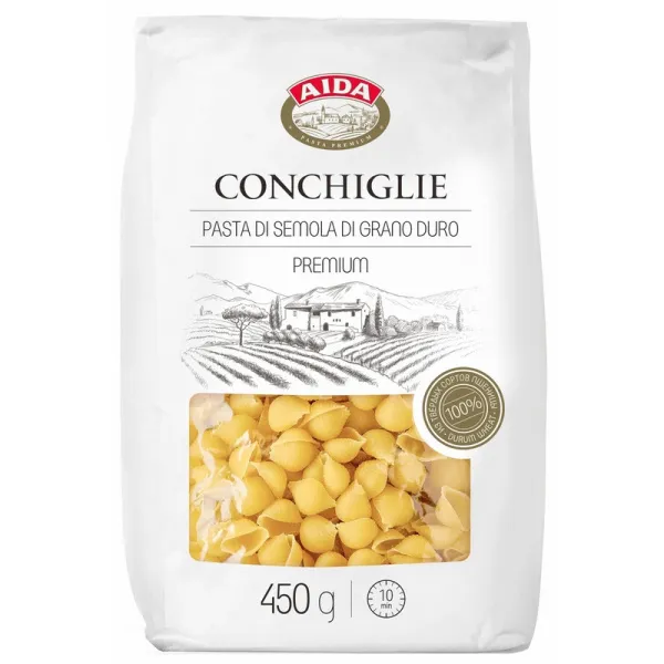 Макаронные изделия AIDA Conchiglie/Ракушка, 450 г