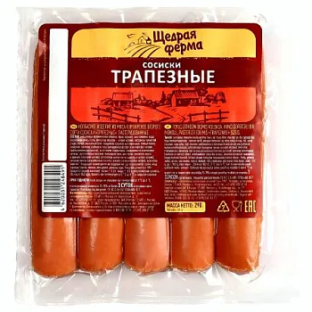 Сосиски Дымов Щедрая ферма