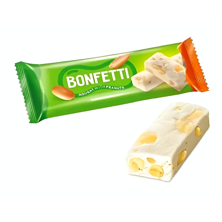 Батончик Bonfetti с ванильной нугой и арахисом