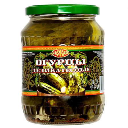 Огурцы маринованные деликатесные Бажай, 6-9 см