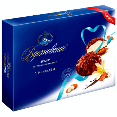 Зефир Вдохновение с миндалем в темном шоколаде
