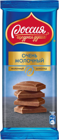 Шоколад Россия молочный, 82 г