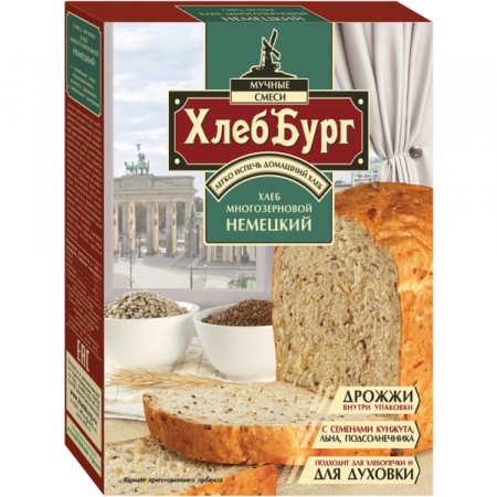 Смесь мучная «Хлеб Бург» многозерновая, немецкий