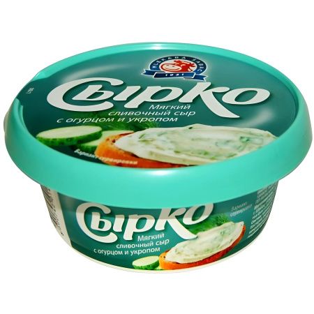Сыр мягкий Сырко с огурцом и укропом 55% Mlekara Sabac