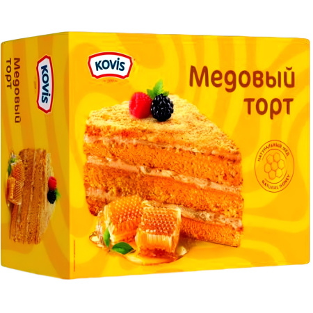 Торт Kovis Медовый трехслойный бисквитный