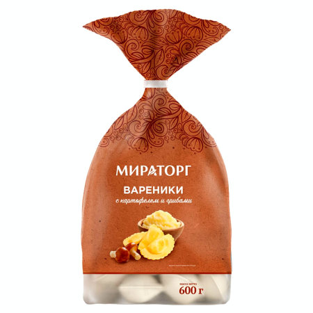Вареники с картофелем и грибами Мираторг замороженные 