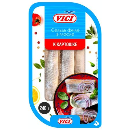 Сельдь филе в масле К картошке VICI