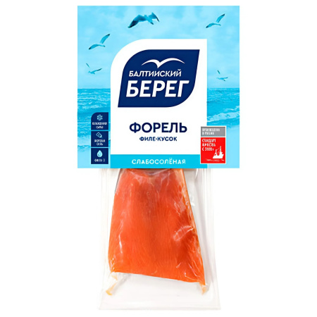 Форель Балтийский берег филе-кусок слабосоленая