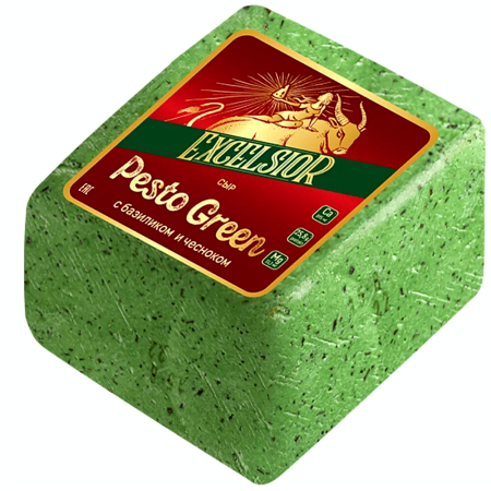 Сыр "Pesto Green" с базиликом и чесноком 45%~250-300 гр