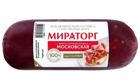 Колбаса варено-копченая Мираторг Московская, 8 шт.