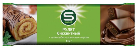 Рулет бисквитный Smart с шоколадно-сливочным вкусом