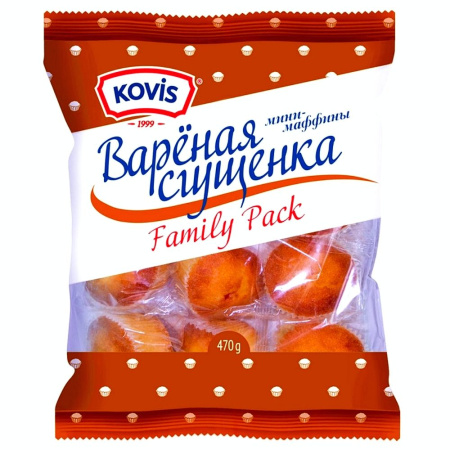 Мини-маффины Kovis Вареная сгущенка 16 шт.