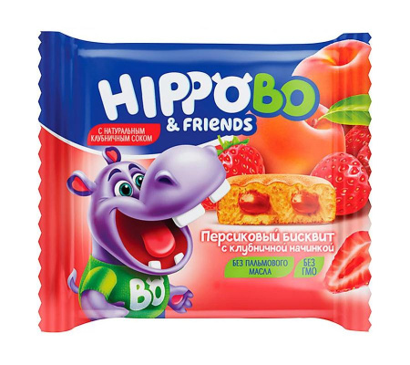 Пирожное HIPPOВО с клубничной начинкой 