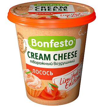 Сыр мягкий Кремчиз воздушный Лосось Bonfesto