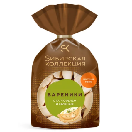 Вареники с картофелем и зеленью Сибирская коллекция