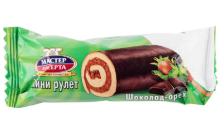 Мини-рулет Мастер Десерта шоколадно-ореховый 