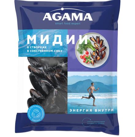 Мидии в створках в собственном соку Agama