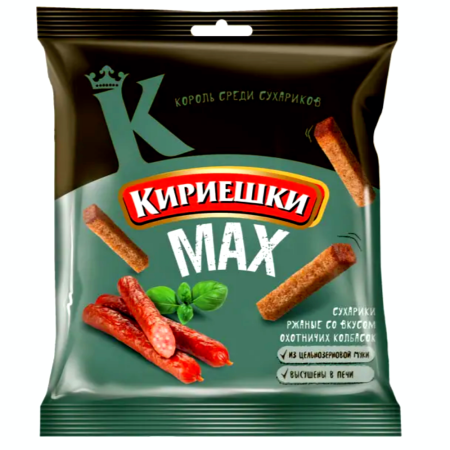 Сухарики Кириешки со вкусом охотничьих колбасок