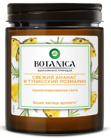 AIRWICK Ароматизированная свеча Botanica Свежий ананас и тунисский розмарин