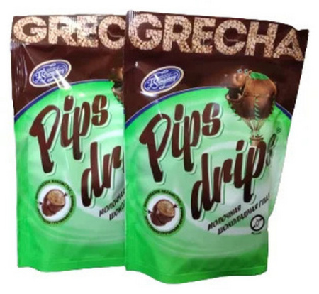 Гречневое драже в молочном шоколаде Pips Drips 2 шт. по 100 г 
