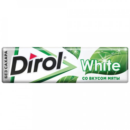 Жевательная резинка Dirol White без сахара со вкусом мяты 13,6г