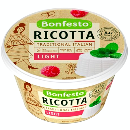 Сыр мягкий Рикотта Light 40% Bonfesto