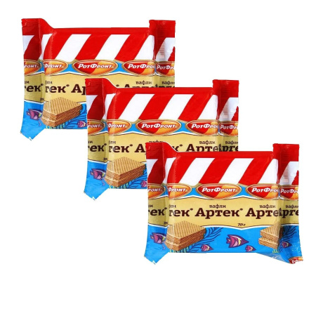 Вафли Рот Фронт Артек 3 шт по 75 г