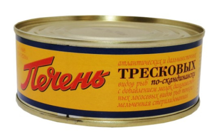 Печень тресковых видов рыб по-скандинавски Морской котик 