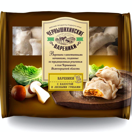Вареники с капустой и лесными грибами Чернышихинский мясокомбинат Вареники с капустой и лесными грибами Чернышихинский мясокомбинат