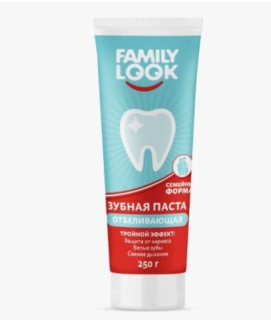  Зубная паста FAMILY LOOK  ОТБЕЛИВАЮЩАЯ, 250 г