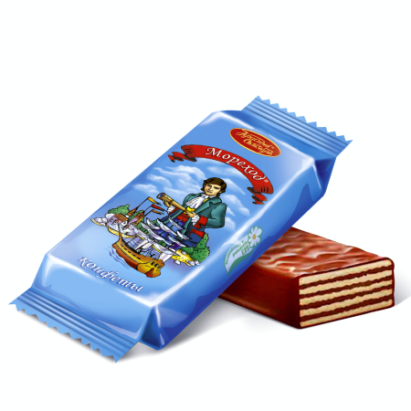 Конфеты вафельные крупные Мореход, Красный Октябрь Короб