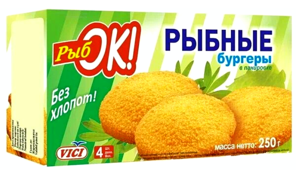 Рыбные бургеры "РыбОк"  VICI   Рыбные бургеры "РыбОк"  VICI
