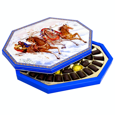 Конфеты в коробке Русь-тройка, Сормовская кондитерская фабрика