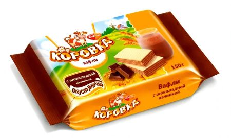 Вафли Коровка c шоколадной начинкой  Рот Фронт