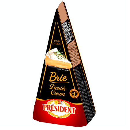 Сыр мягкий с белой плесенью PRESIDENT BRIE DOUBLE CREAM