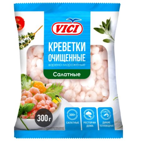 Креветки VICI очищенные варено-мороженые Салатные 