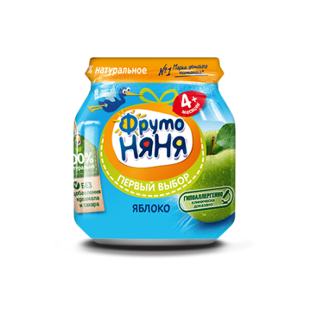 Пюре Фрутоняня яблоко натуральное 