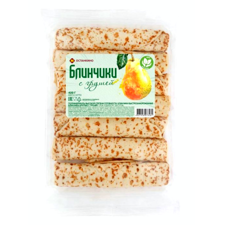 Блинчики замороженные Останкино с грушей 