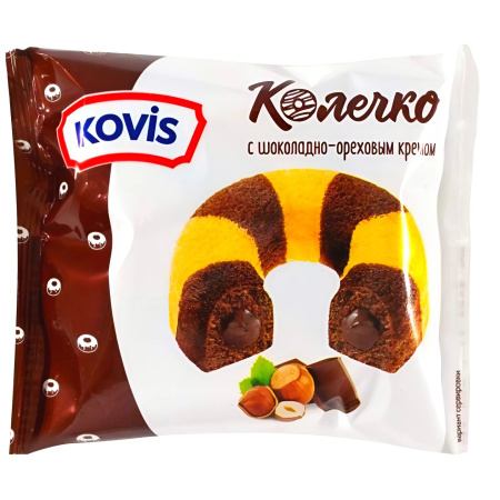 Колечко сдобное Kovis с шоколадно-ореховым кремом