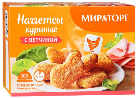 Наггетсы куриные с ветчиной Мираторг