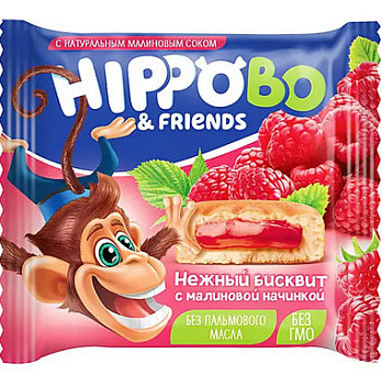 Пирожное HIPPOBO с малиновой начинкой Пирожное HIPPOBO с малиновой начинкой