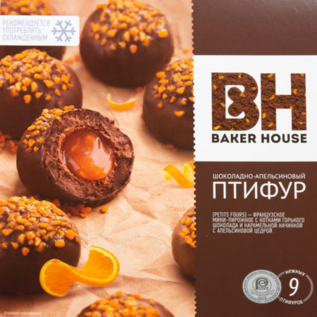 Пирожные "Птифур" с карамельно-апельсиновой начинкой Baker House